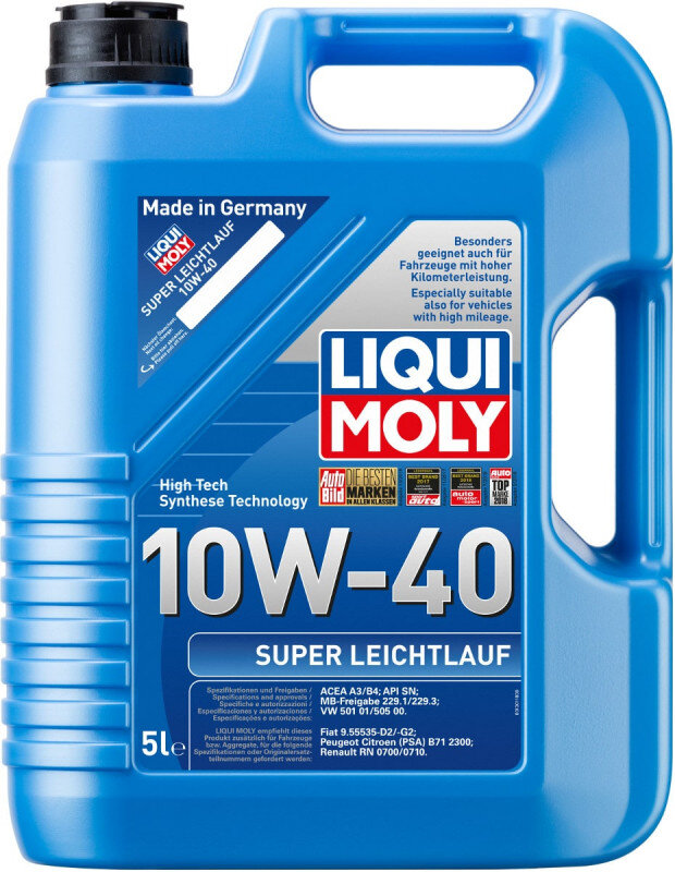 10W40 Motorolie Superletløb i 5l dunk Motorolie fra Liqui Moly