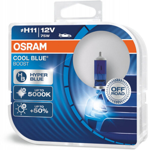 Osram H11 Cool Blue Boost pærer med +50% mere lys