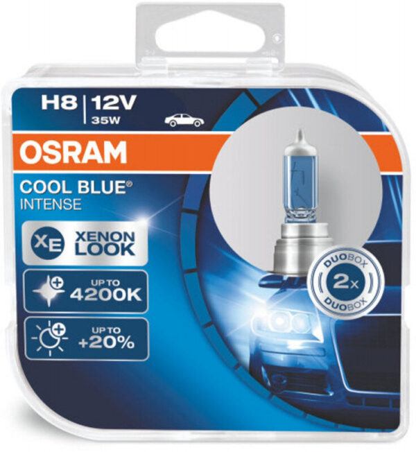 Osram H8 Cool Blue Intense pærer sæt (2 stk) pakke Osram Cool Blue Intense