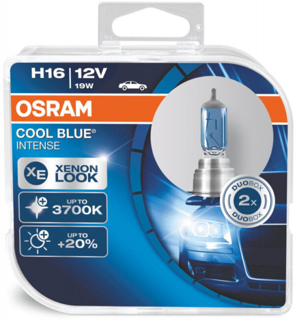 Osram H16 Cool Blue Intense pærer sæt (2 stk.) pakke Osram Cool Blue Intense