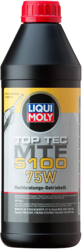 Top Tec MTF 5100 75W Liqui Moly gearolie i 1 liters flaske Gearolie fra Liqui Moly